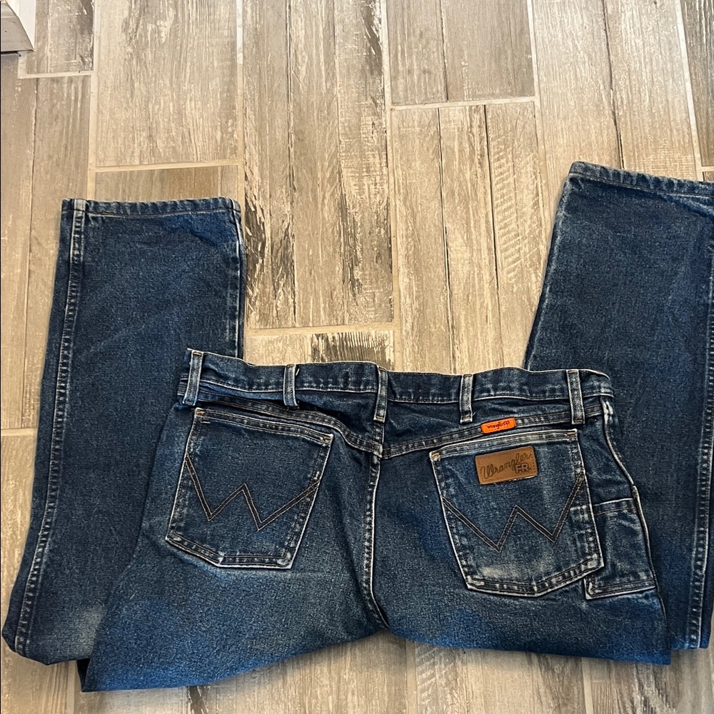 Wrangler FR Men's Dark Blue Relaxed Jeans